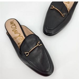 Sam Edelman Women's Linnie Slip on Loafer Leather Black Size 8M